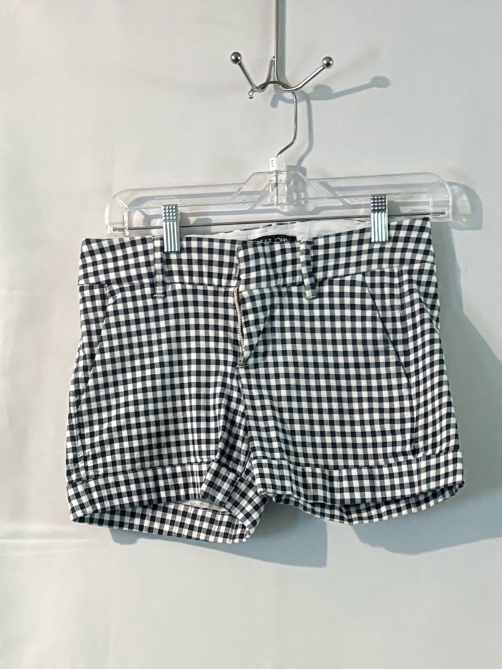 Dear John Black & White Gingham High Waist Shorts